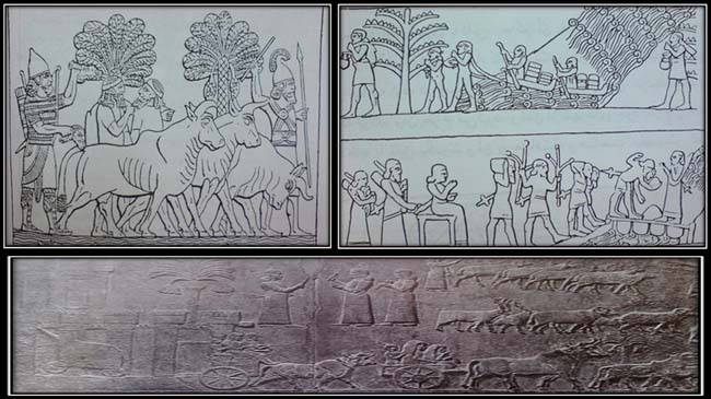 گرفتن غنایم وبرده توسط آشوریان